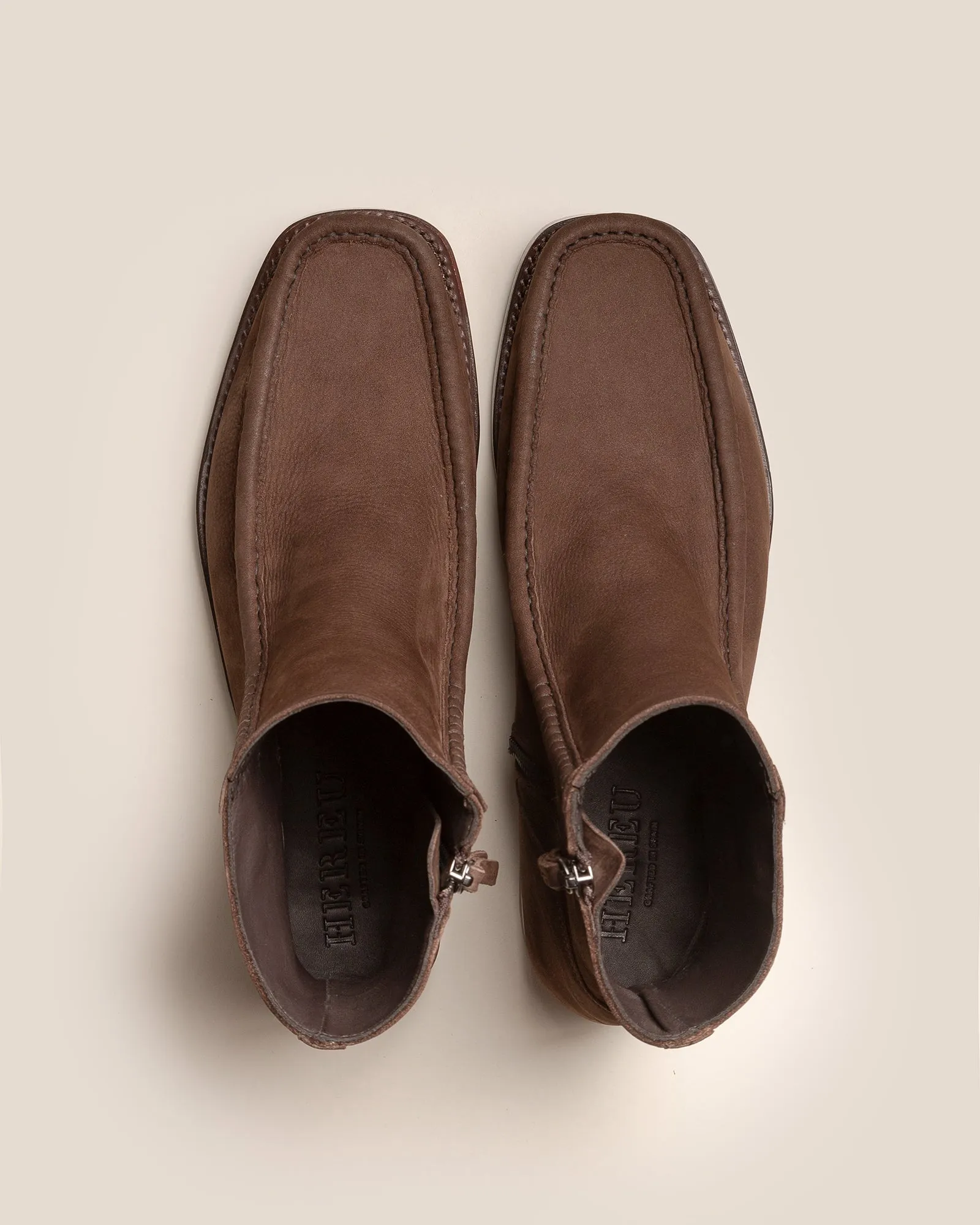 RIERA BORDON NUBUCK - Men's Moc Toe Low-calf Boot sold by Hereu Studio product image thumbnail 3