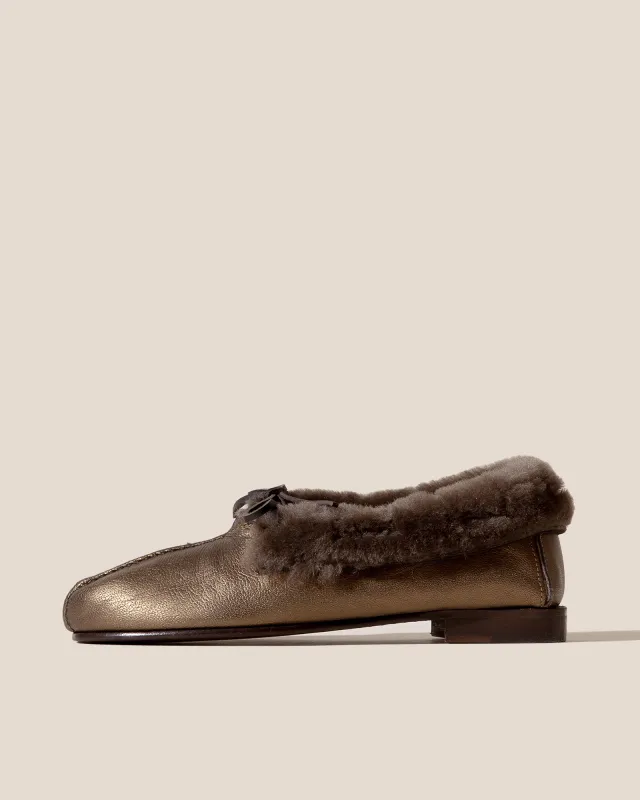 TILLA METALLIC SHEARLING - Deconstructed Babouche sold by Hereu Studio