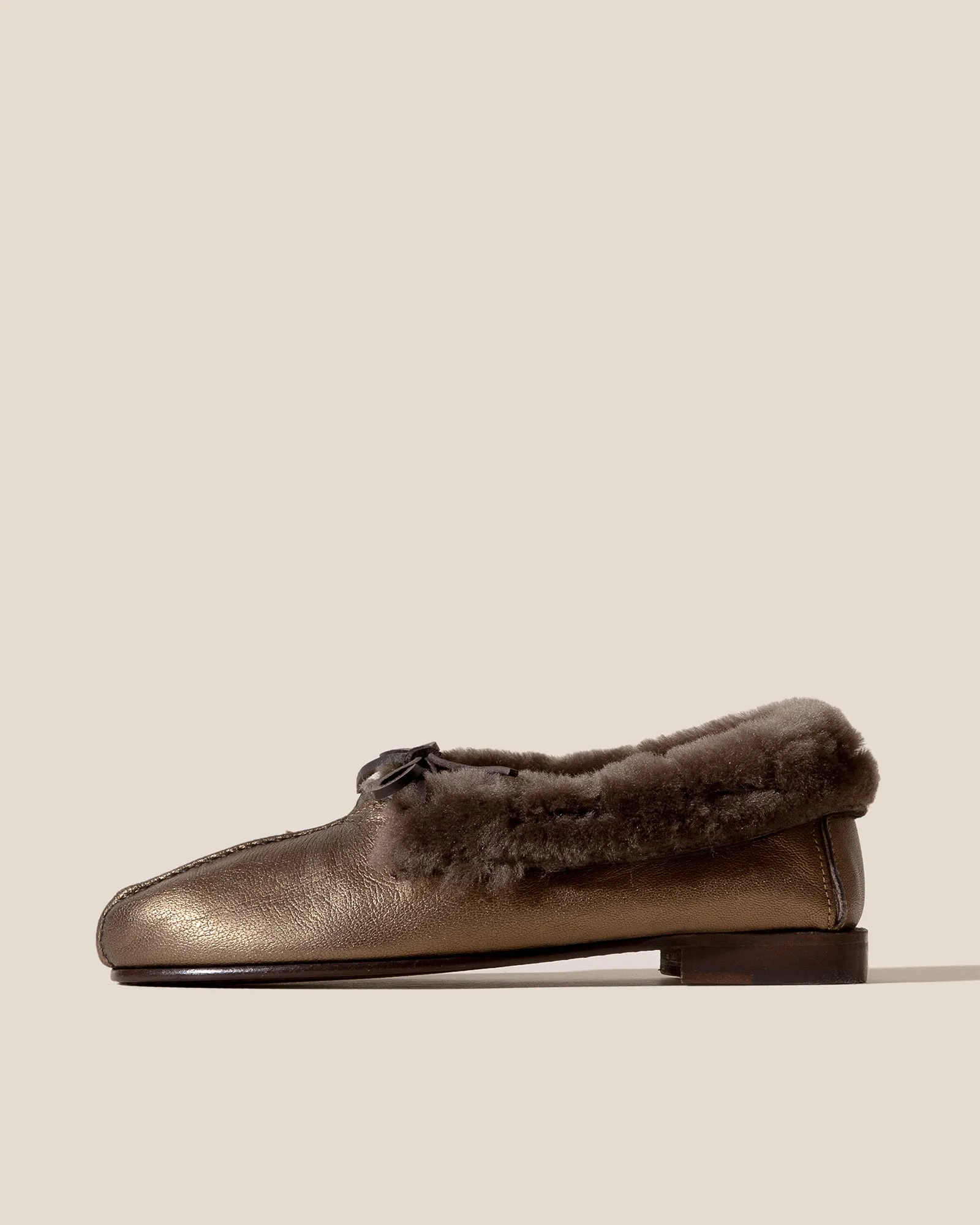 TILLA METALLIC SHEARLING - Deconstructed Babouche sold by Hereu Studio