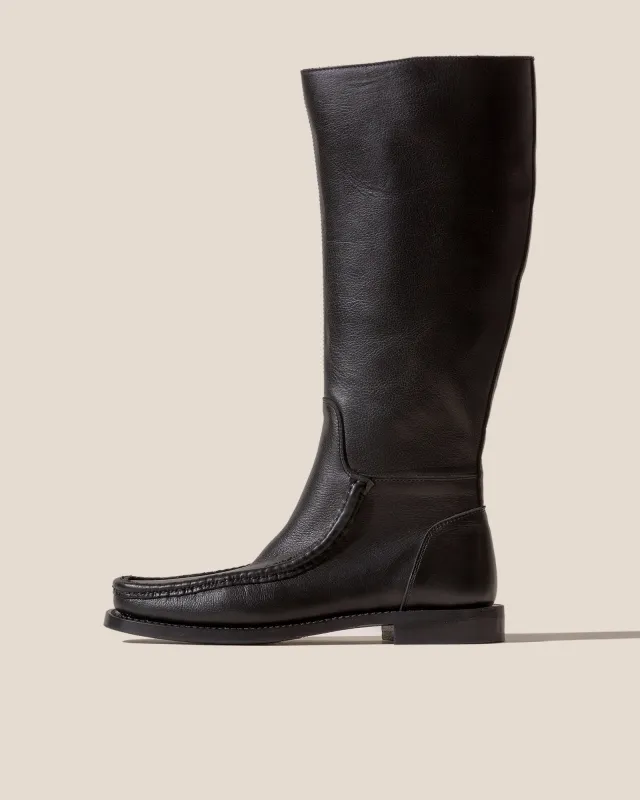 RIERA BORDON HIGH GRAINY - Moc Toe Knee High Boot made by Hereu Studio