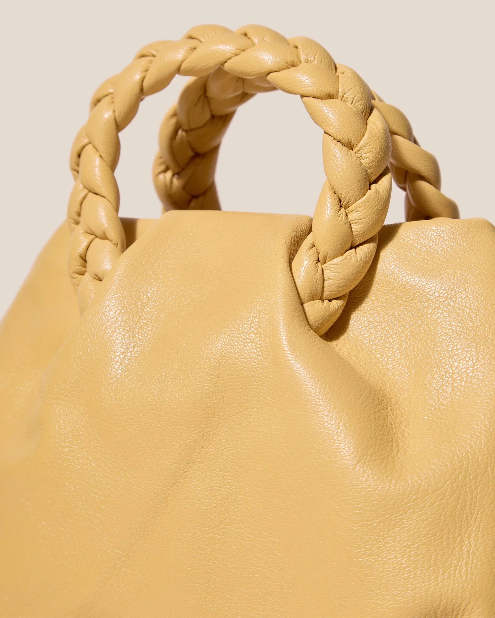 BOMBON M SUPPLE SHINY - Medium Plaited-handle Leather Handbag sold by Hereu Studio product image thumbnail 2