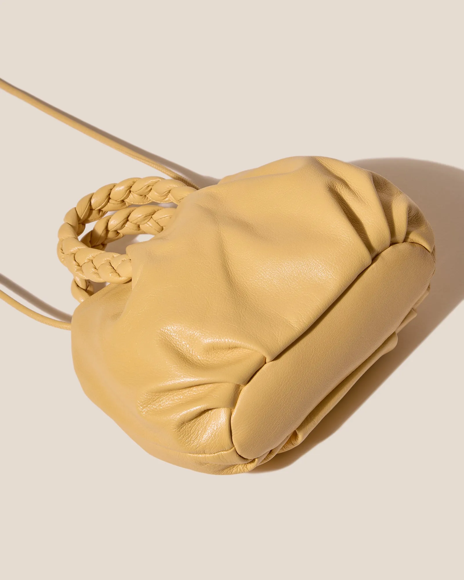 BOMBON M SUPPLE SHINY - Medium Plaited-handle Leather Handbag sold by Hereu Studio product image thumbnail 4