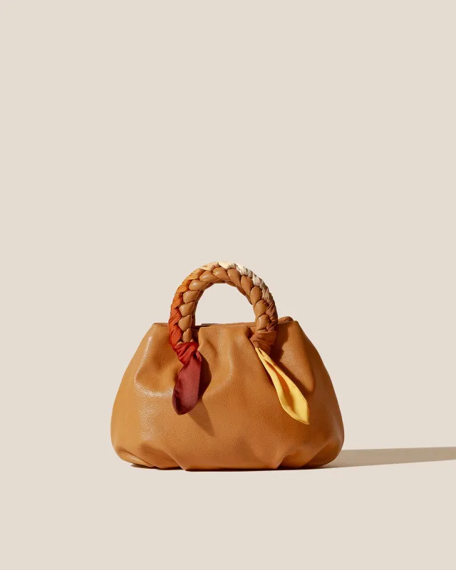 BOMBON FOULARD - Plaited-handle Leather Handbag sold by Hereu Studio