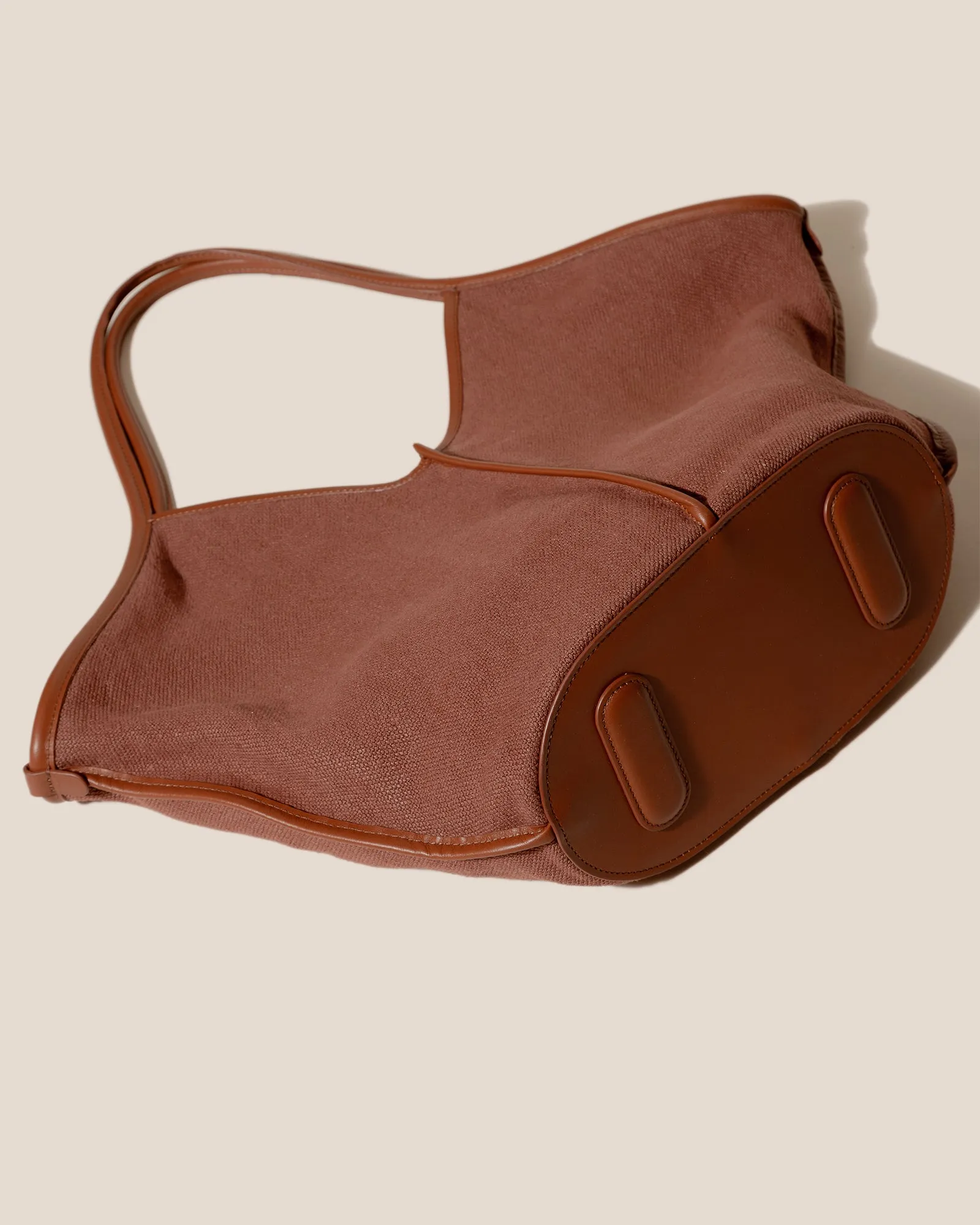 CALELLA SOFT LINEN - Leather-trimmed Tote Bag sold by Hereu Studio product image thumbnail 4