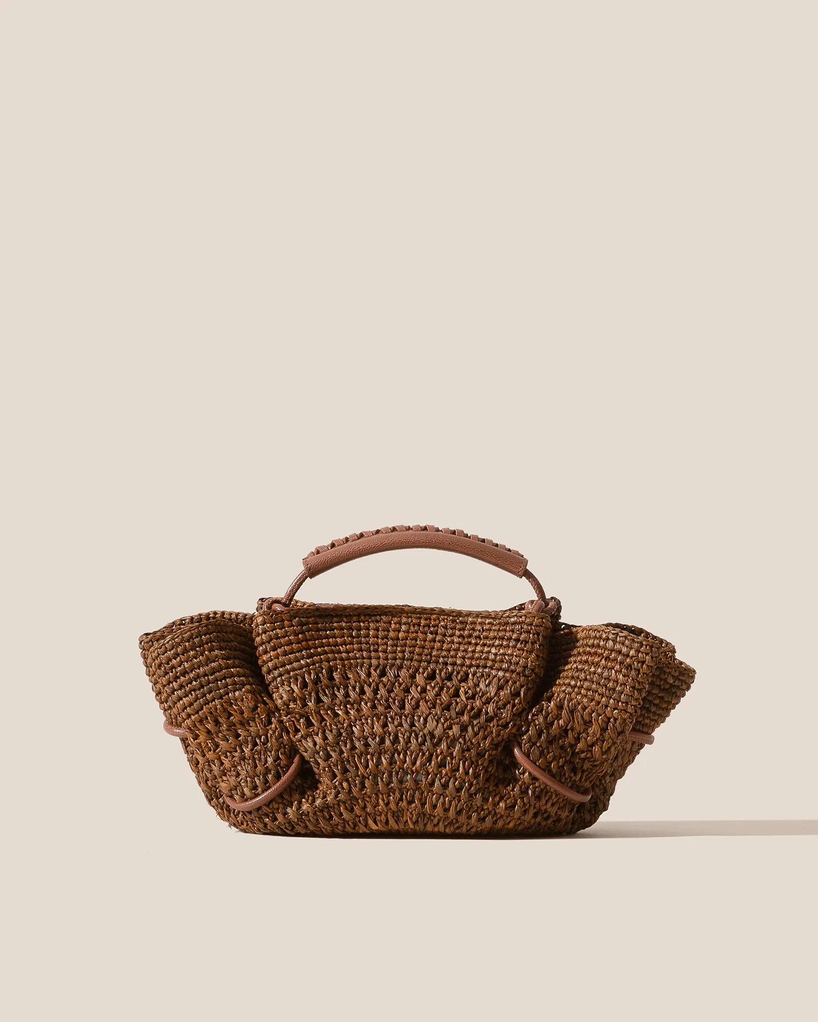 ARTA MINI CROCHET RAFFIA - Pleated Crossbody Bag sold by Hereu Studio