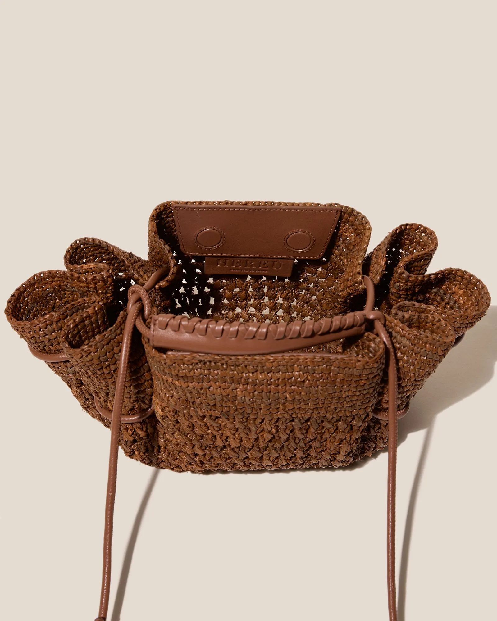 ARTA MINI CROCHET RAFFIA - Pleated Crossbody Bag sold by Hereu Studio product image thumbnail 2