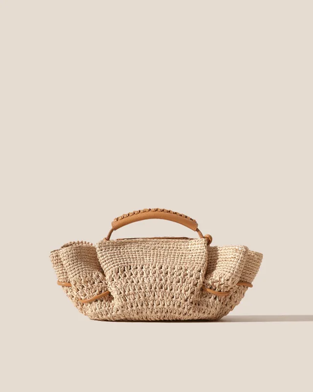ARTA MINI CROCHET RAFFIA - Pleated Crossbody Bag made by Hereu Studio