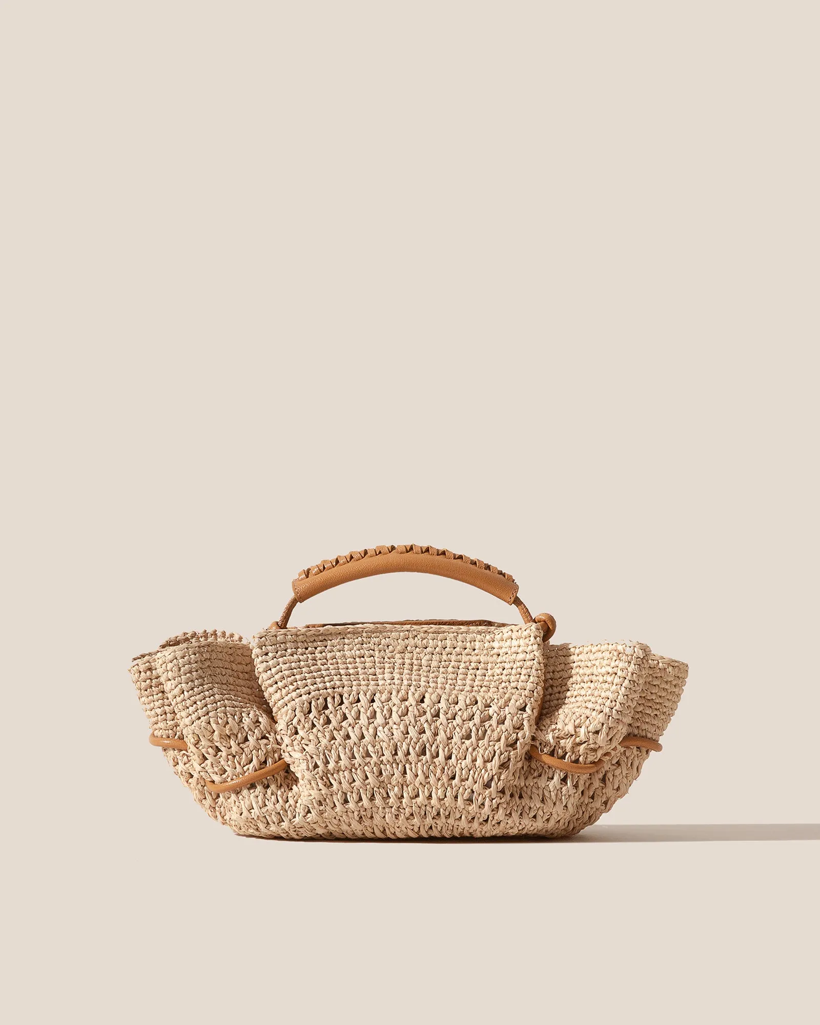 ARTA MINI CROCHET RAFFIA - Pleated Crossbody Bag sold by Hereu Studio