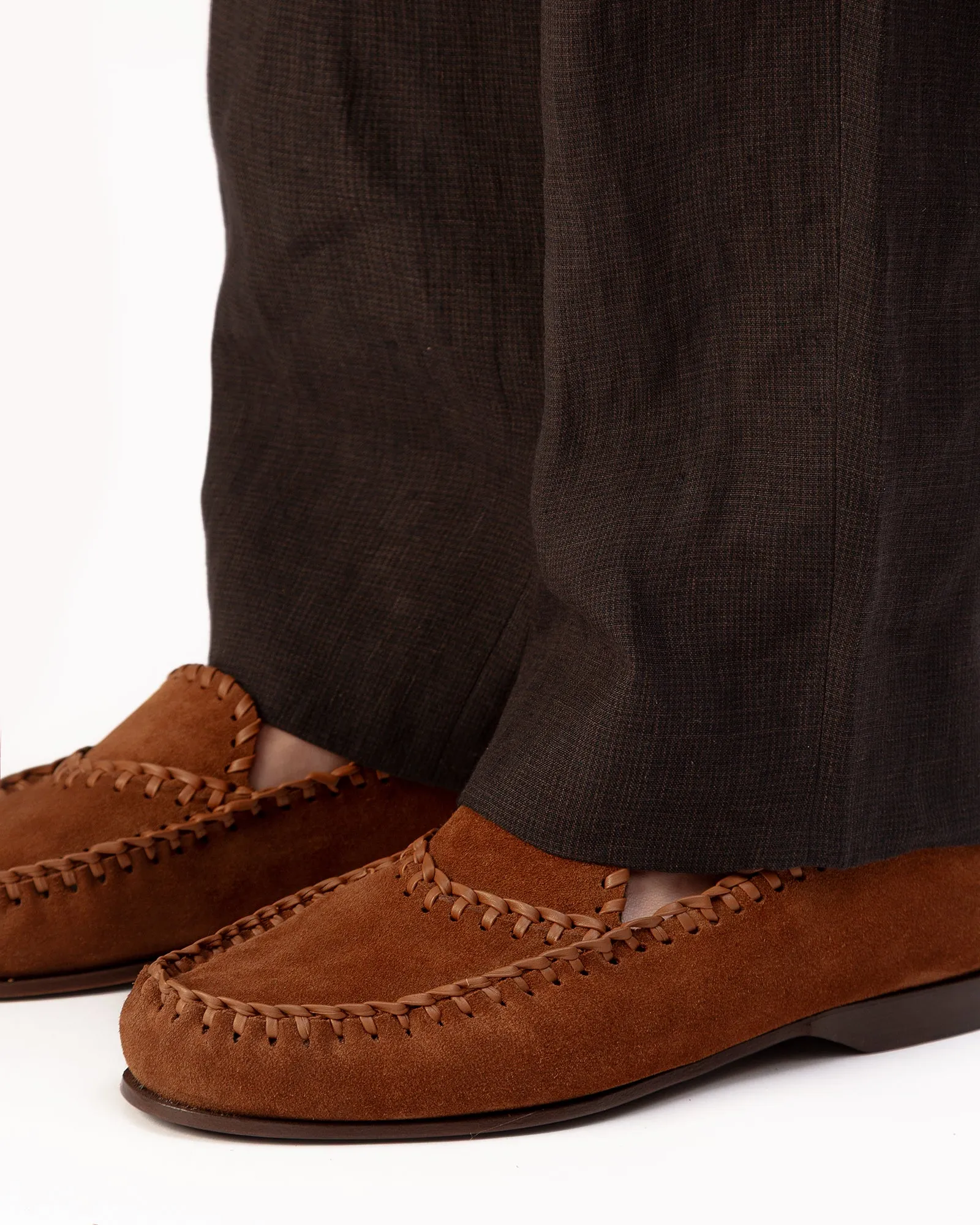 SASTRE SUEDE - Men's Braided Seams Slip-on Loafer sold by Hereu Studio product image thumbnail 5