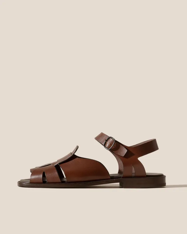 ROCA GRAINY VEG TAN - Men's Square-toe Fisherman Sandal made by Hereu Studio