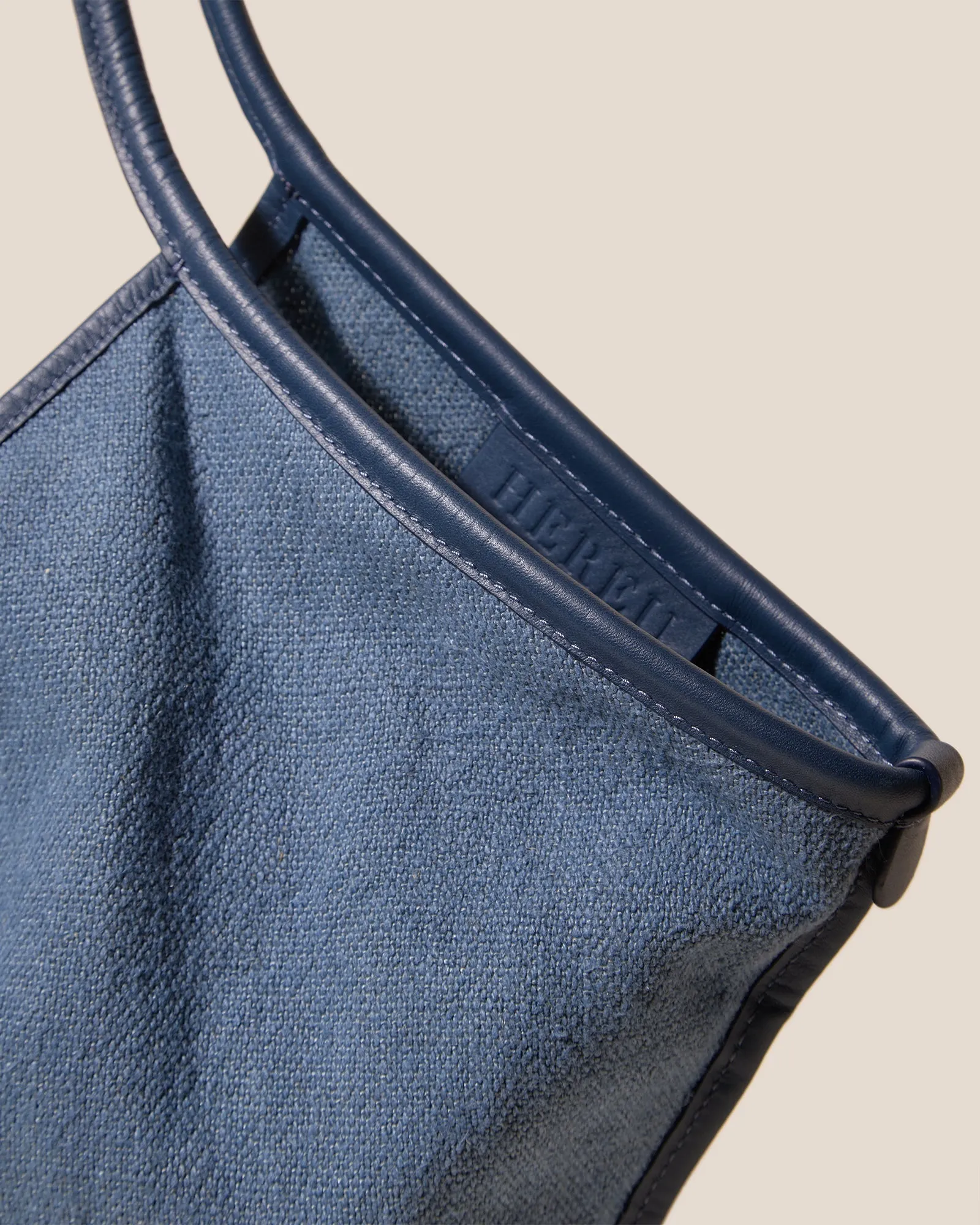 CALELLA SOFT LINEN - Leather-trimmed Tote Bag sold by Hereu Studio product image thumbnail 2