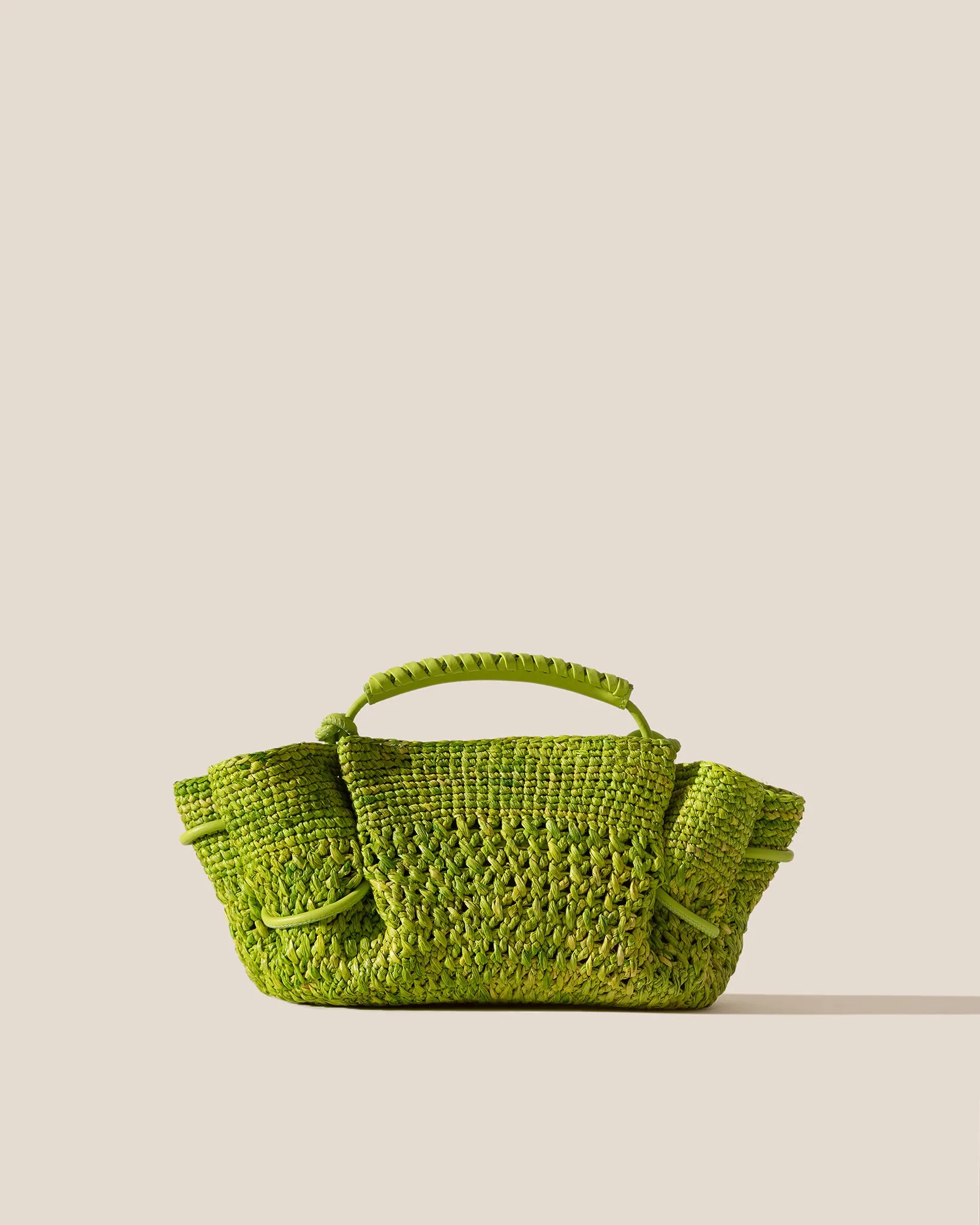 ARTA MINI CROCHET RAFFIA - Pleated Crossbody Bag sold by Hereu Studio