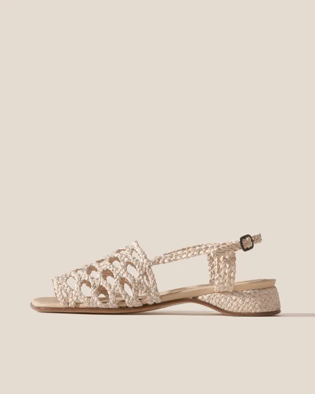 ALZIRA RAFFIA LUREX - Woven Slingback Sandal made by Hereu Studio