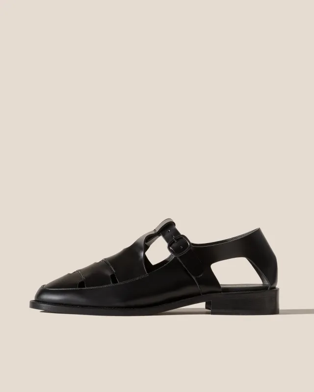 BESSO LEATHER - Men's Woven T-bar Sandal made by Hereu Studio