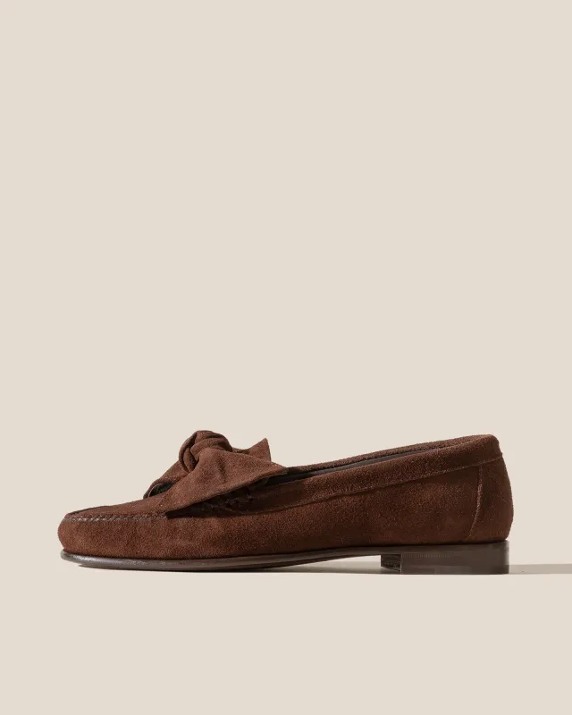 CORBATI SUEDE - Bow-Detail Slip-On Loafer made by Hereu Studio