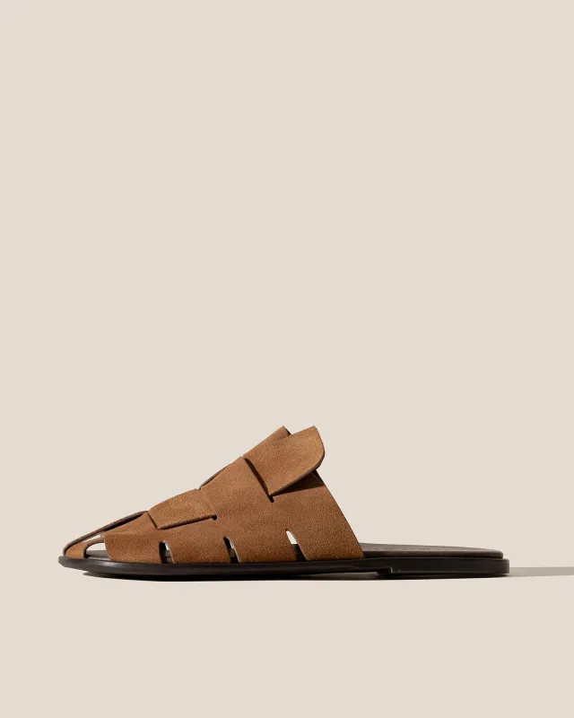 DIRA SLIM SUEDE - Men's Interwoven Mule made by Hereu Studio