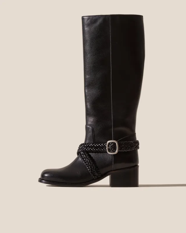 LLIGADA - Belt Detail Knee-High Boot made by Hereu Studio