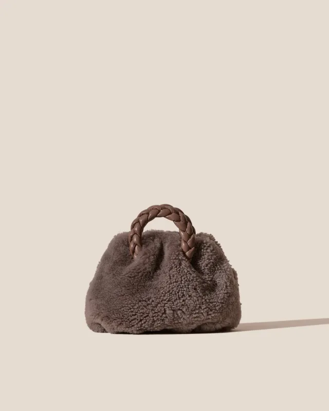 BOMBON SHEARLING - Plaited-handle Shearling Handbag made by Hereu Studio