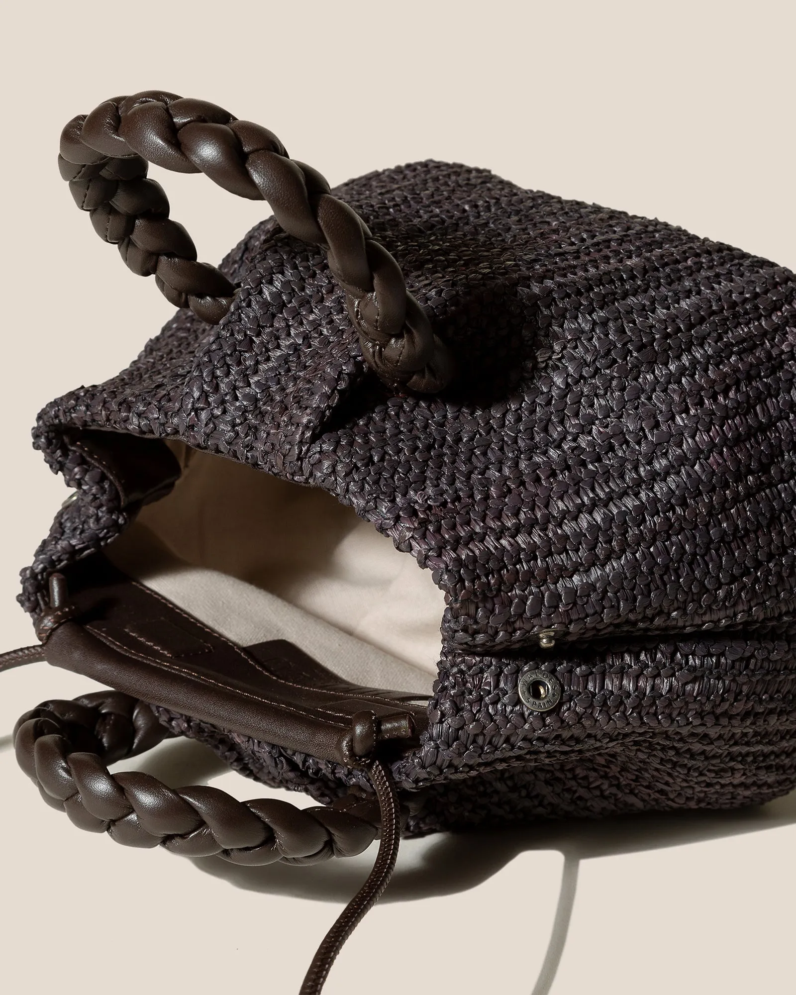 BOMBON M RAFFIA - Plaited-handle Raffia Crossbody Bag sold by Hereu Studio product image thumbnail 3