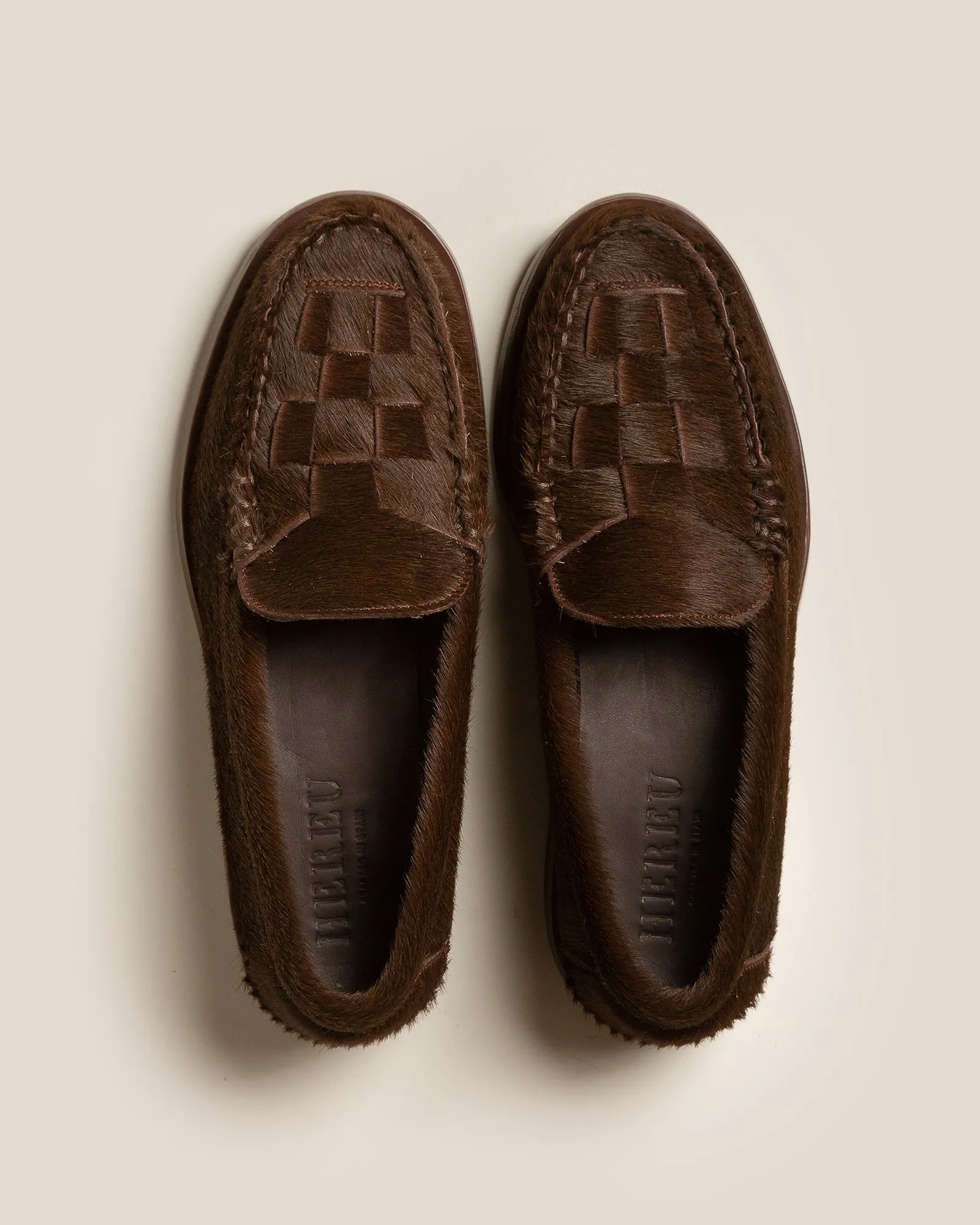 NOMBELA CALF HAIR - Men's Interwoven Detail Slip-on Loafer sold by Hereu Studio product image thumbnail 2