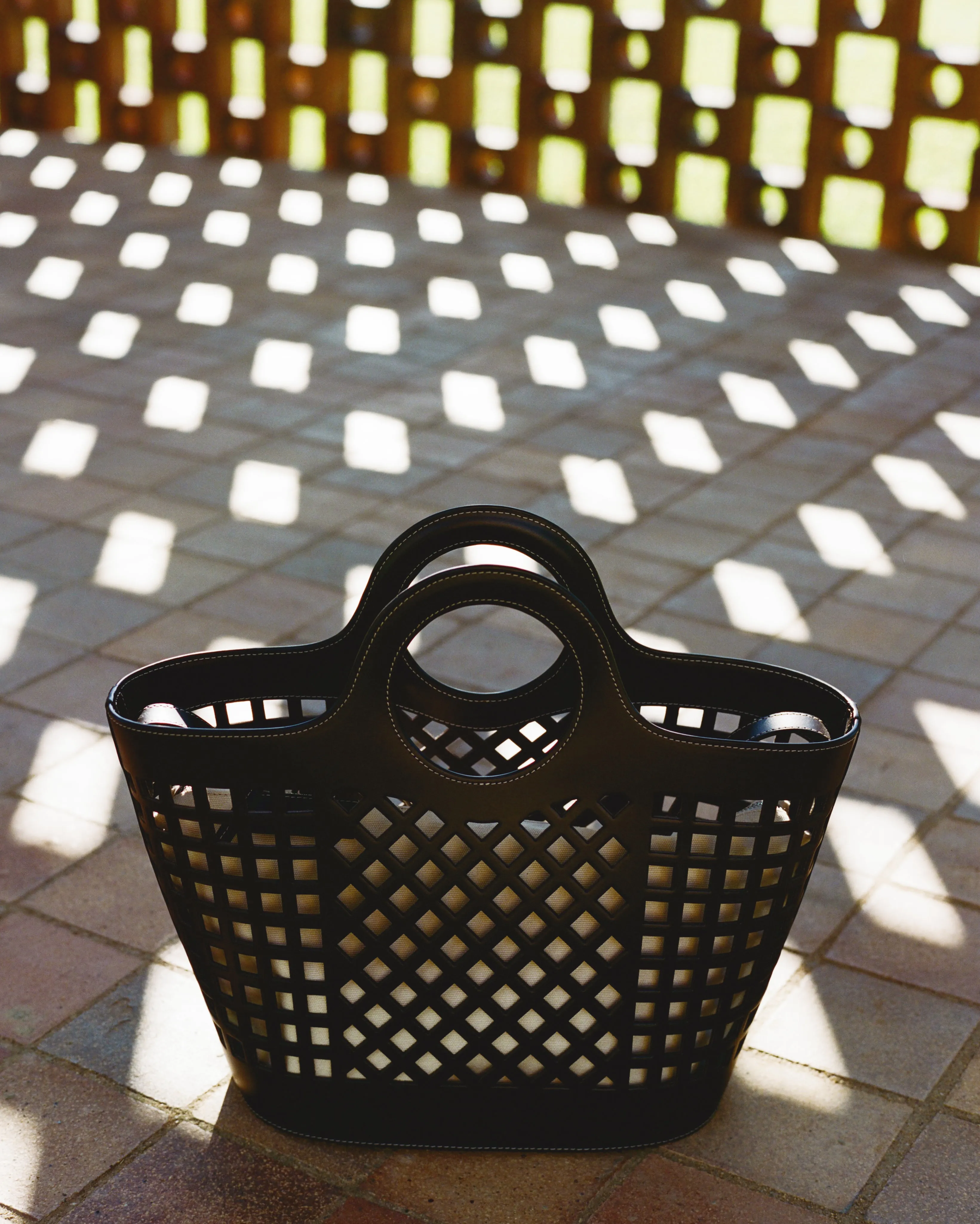 COLMADO - Cut-out Leather Tote Bag sold by Hereu Studio