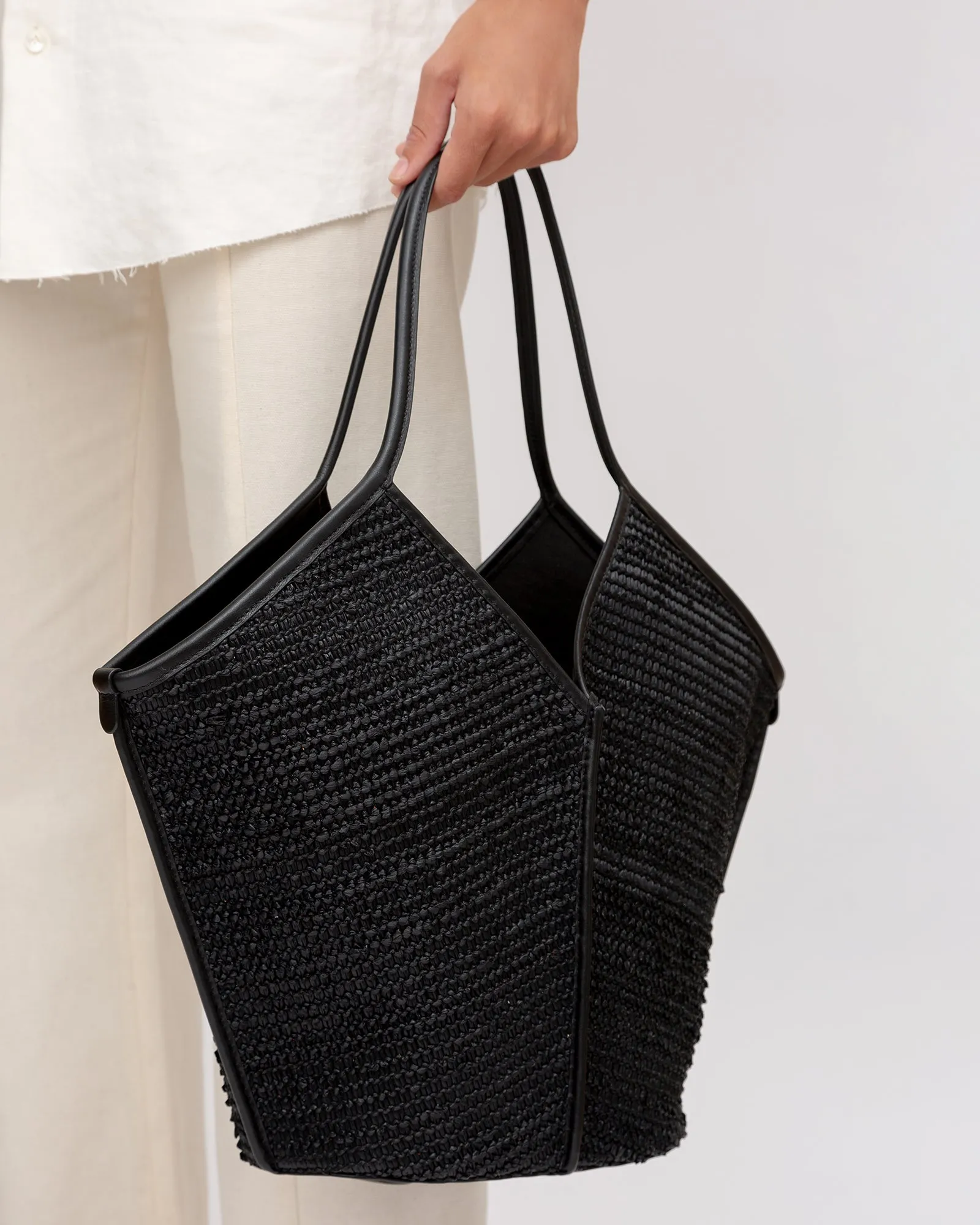 CALELLA RAFFIA - Leather-trimmed Tote Bag sold by Hereu Studio product image thumbnail 2