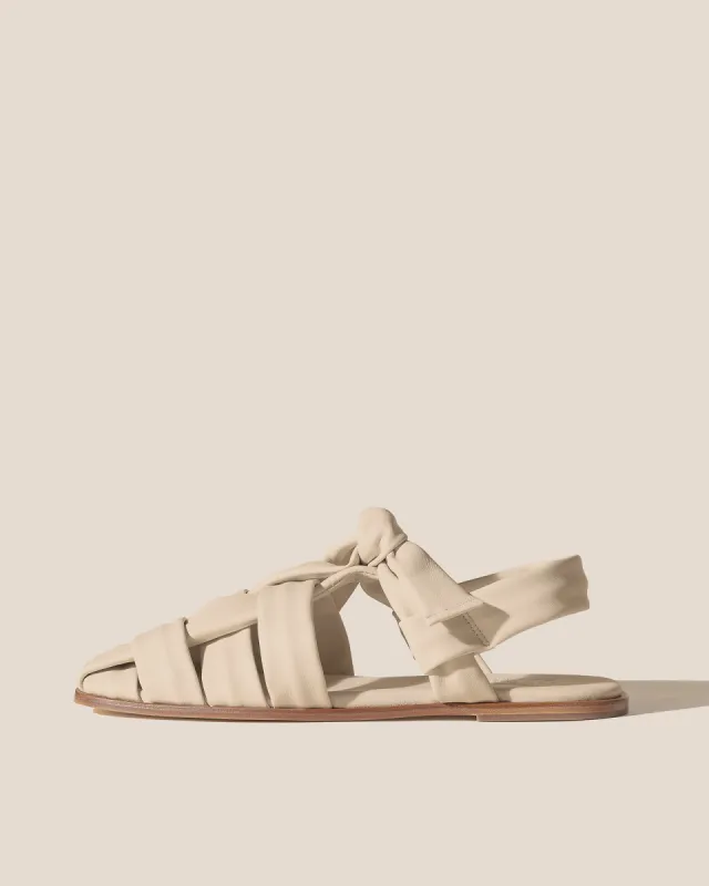 BENA - Interwoven Knotted T-bar Sandal sold by Hereu Studio