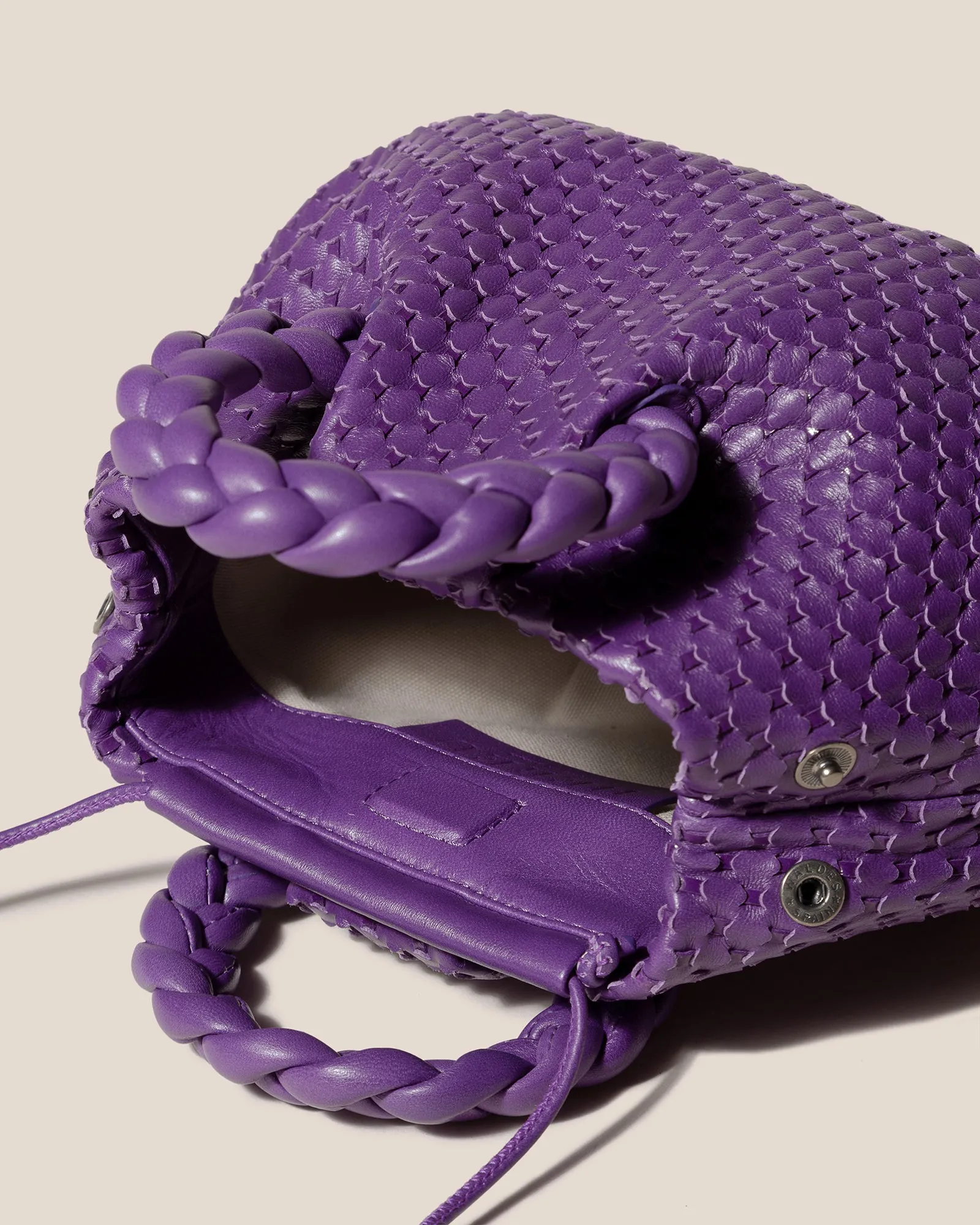 BOMBON WOVEN - Small Plaited-handle Leather Crossbody Bag sold by Hereu Studio product image thumbnail 3