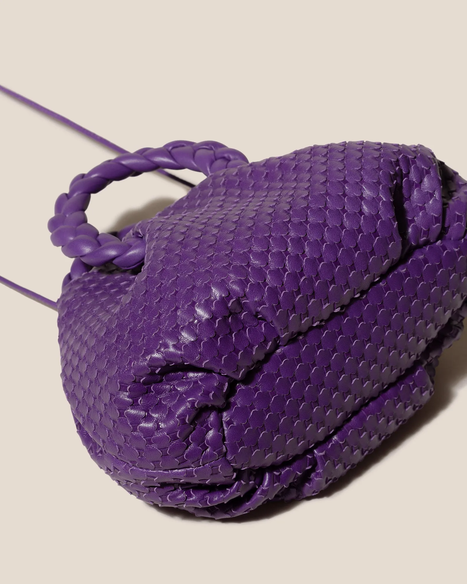 BOMBON WOVEN - Small Plaited-handle Leather Crossbody Bag sold by Hereu Studio product image thumbnail 4