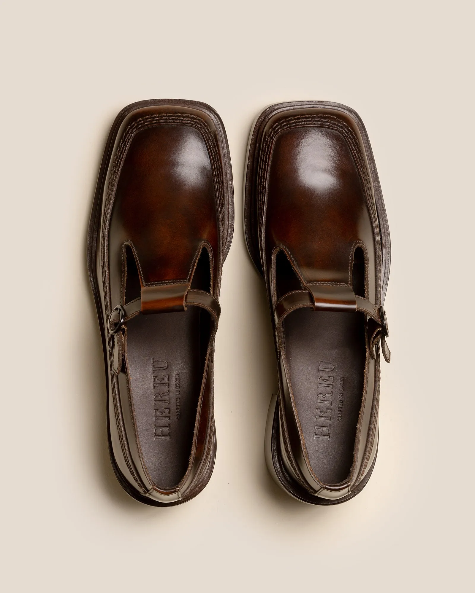 LLUISA HEELED - Brushed T-bar Loafer sold by Hereu Studio product image thumbnail 3