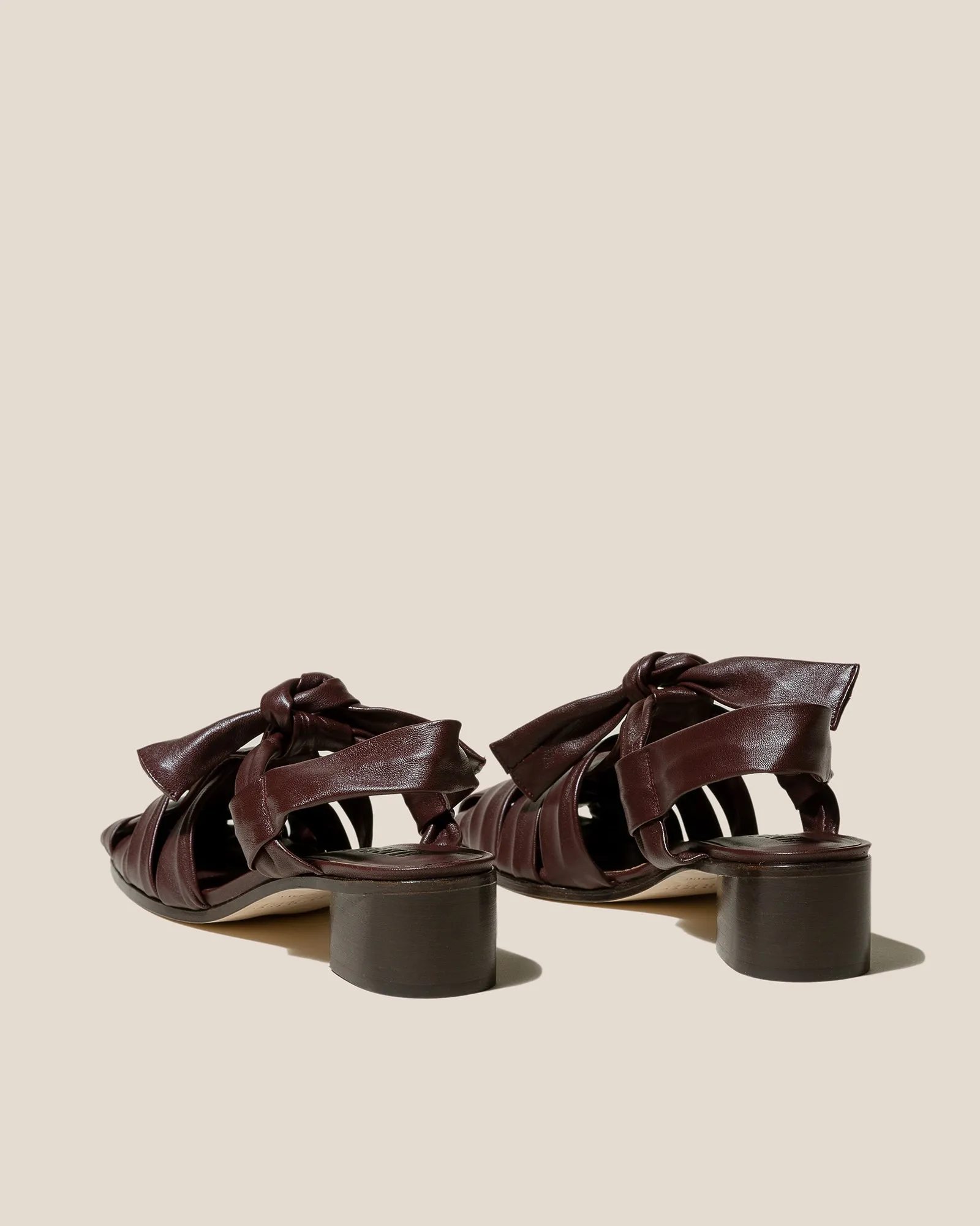 BENA HEELED - Interwoven Knotted T-bar Heeled Sandal sold by Hereu Studio product image thumbnail 3