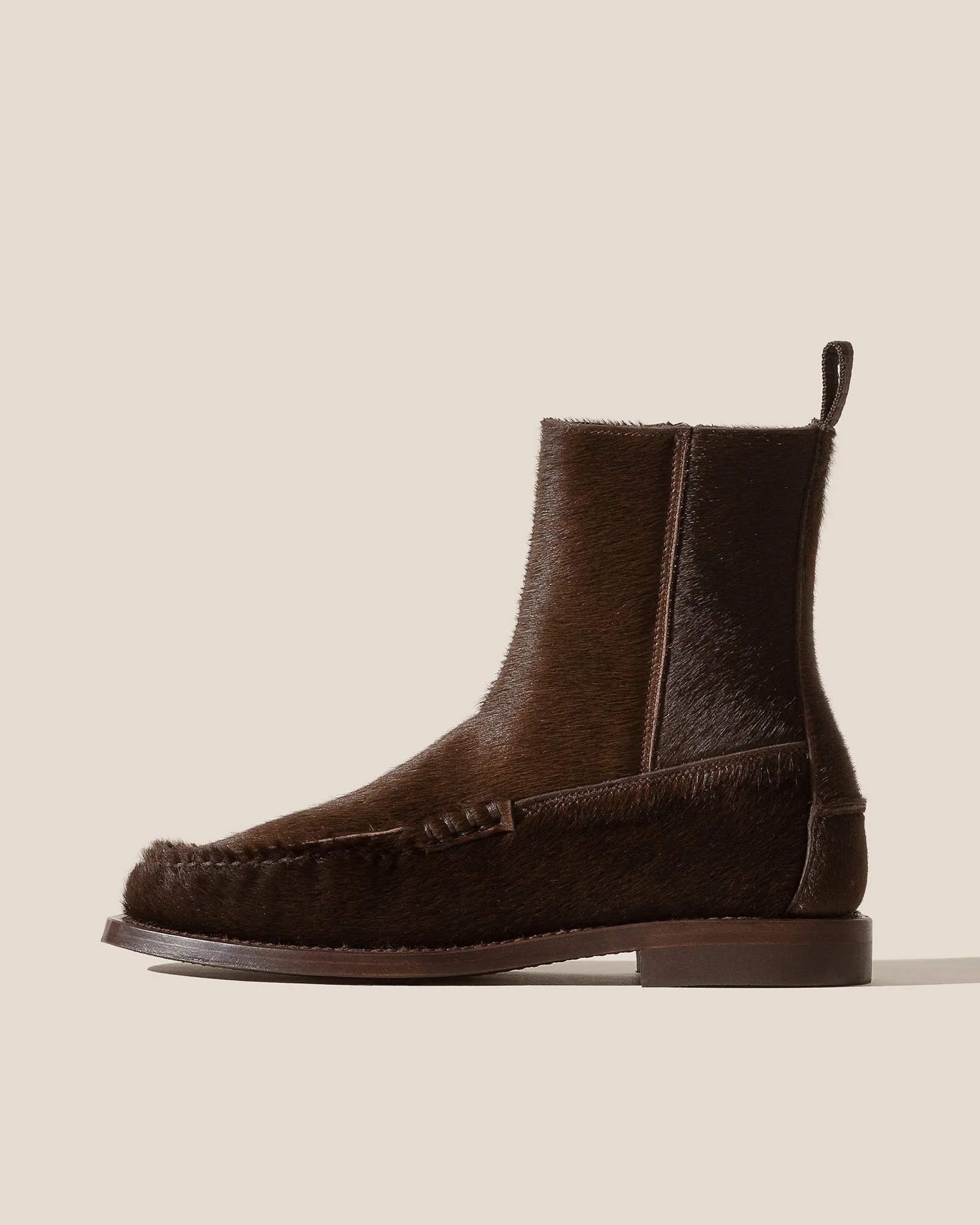 ANDREU CALF HAIR - Low-calf Zipped Boot sold by Hereu Studio