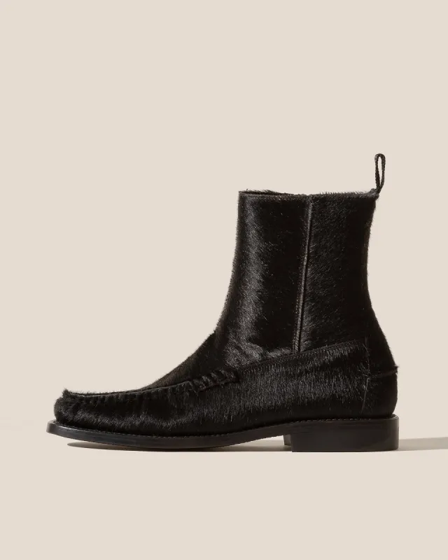 ANDREU CALF HAIR - Low-calf Zipped Boot sold by Hereu Studio