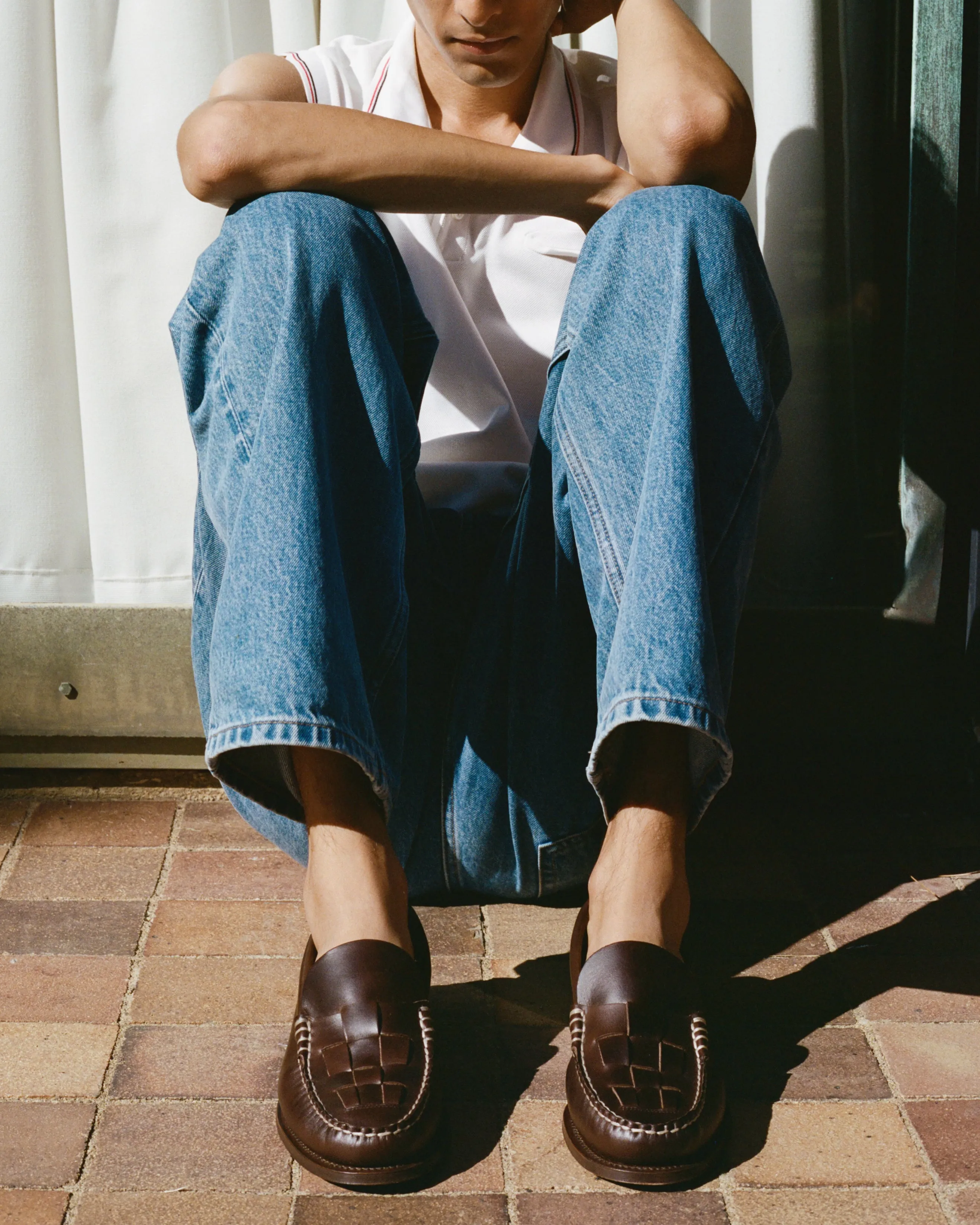 NOMBELA VEG TAN - Men's Interwoven Detail Slip-on Loafer sold by Hereu Studio