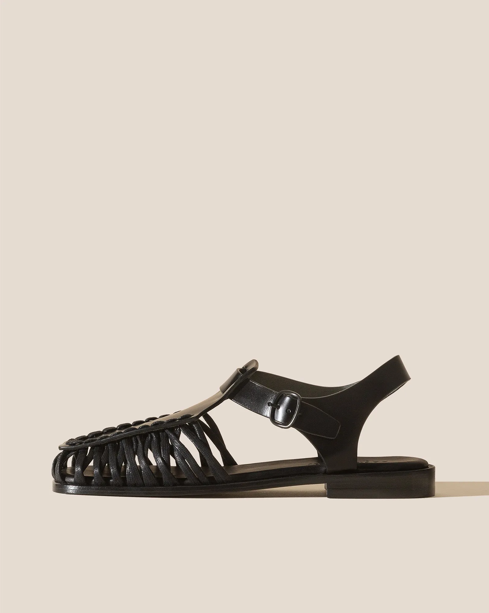 ALARO - Square-Toe T-bar Sandal sold by Hereu Studio