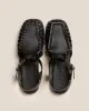 ALARO - Square-Toe T-bar Sandal sold by Hereu Studio