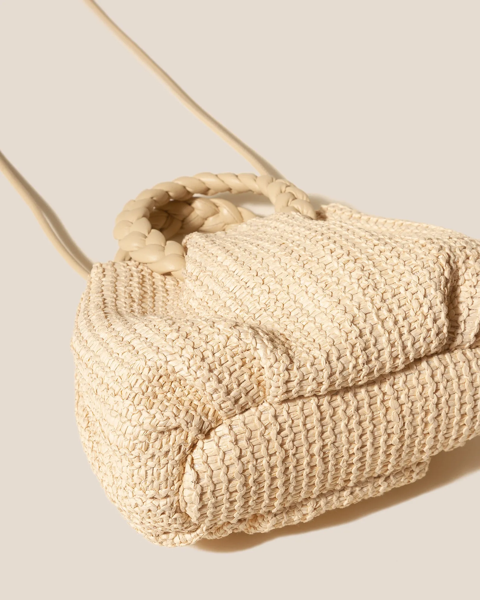 BOMBON M RAFFIA - Medium Plaited-handle Raffia Handbag sold by Hereu Studio product image thumbnail 4