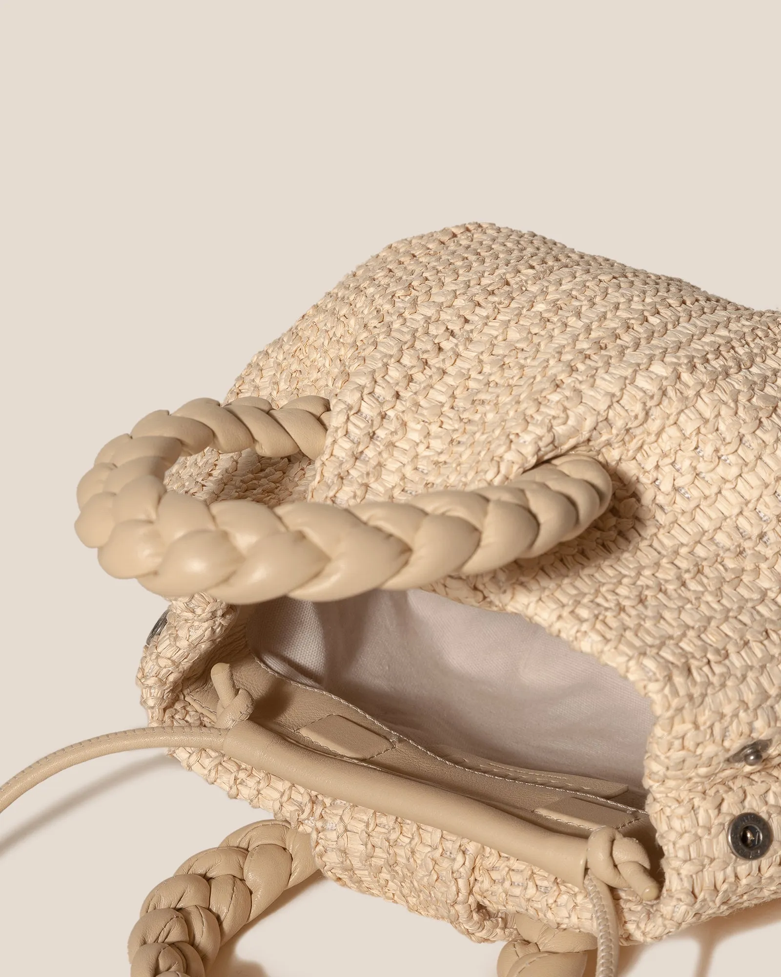 BOMBON M RAFFIA - Medium Plaited-handle Raffia Handbag sold by Hereu Studio product image thumbnail 3