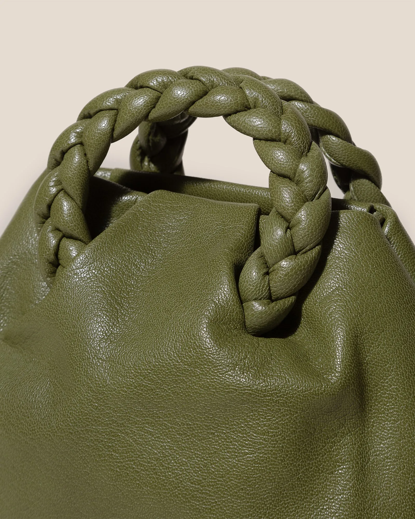BOMBON SUPPLE SHINY - Plaited-handle Leather Crossbody Bag sold by Hereu Studio product image thumbnail 2