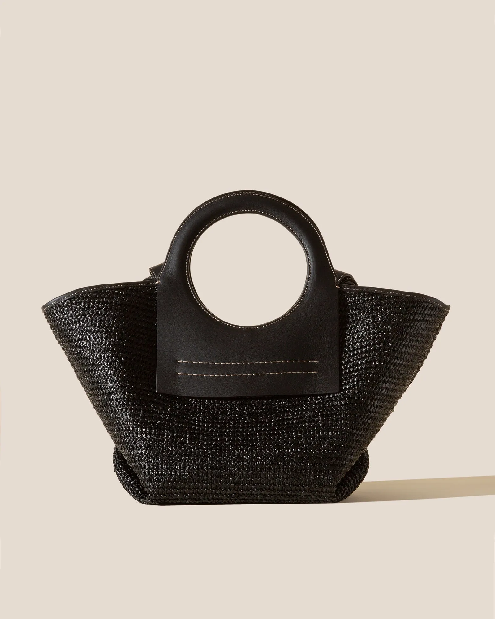 CALA S RAFFIA - Leather-trimmed Tote Bag sold by Hereu Studio