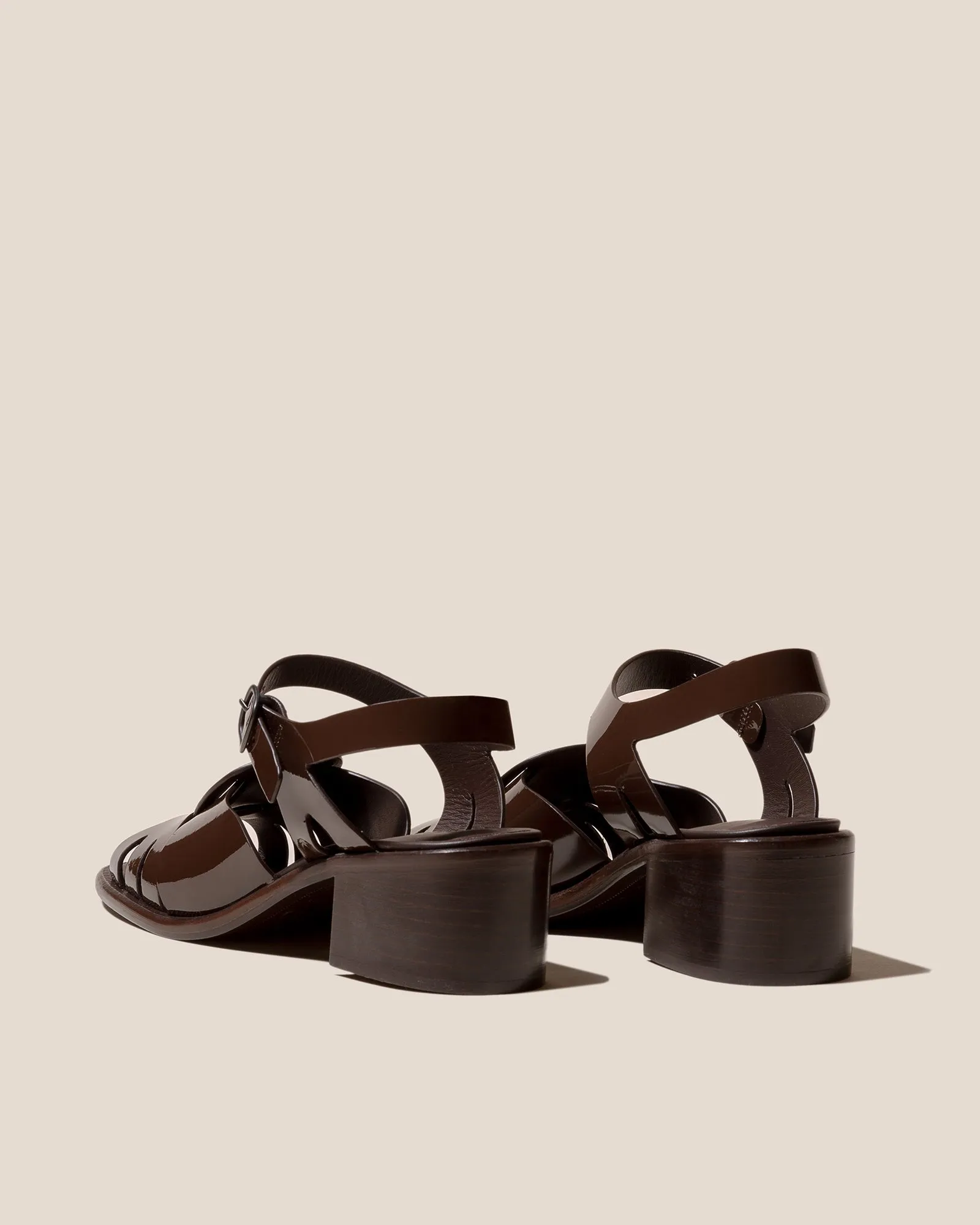 ANCORA SQUARED HEELED GLOSSY - Open-Toe Fisherman Sandal sold by Hereu Studio product image thumbnail 3