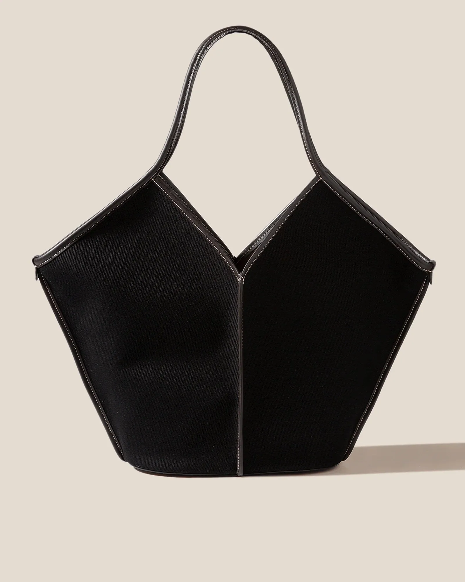 CALELLA - Leather-trimmed Organic Cotton Tote Bag sold by Hereu Studio