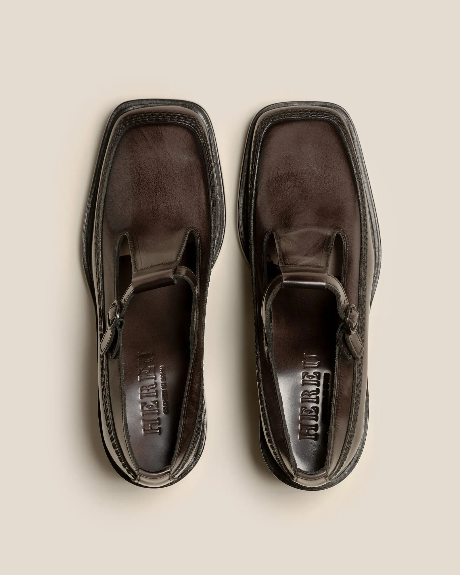 LLUISA HEELED - Brushed T-bar Loafer sold by Hereu Studio product image thumbnail 2