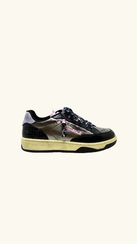 Venice sneakers metallic gunmetal sold by Arizona Love