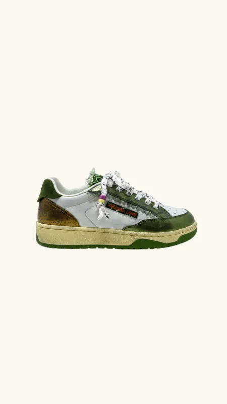 Venice sneakers metallic green sold by Arizona Love