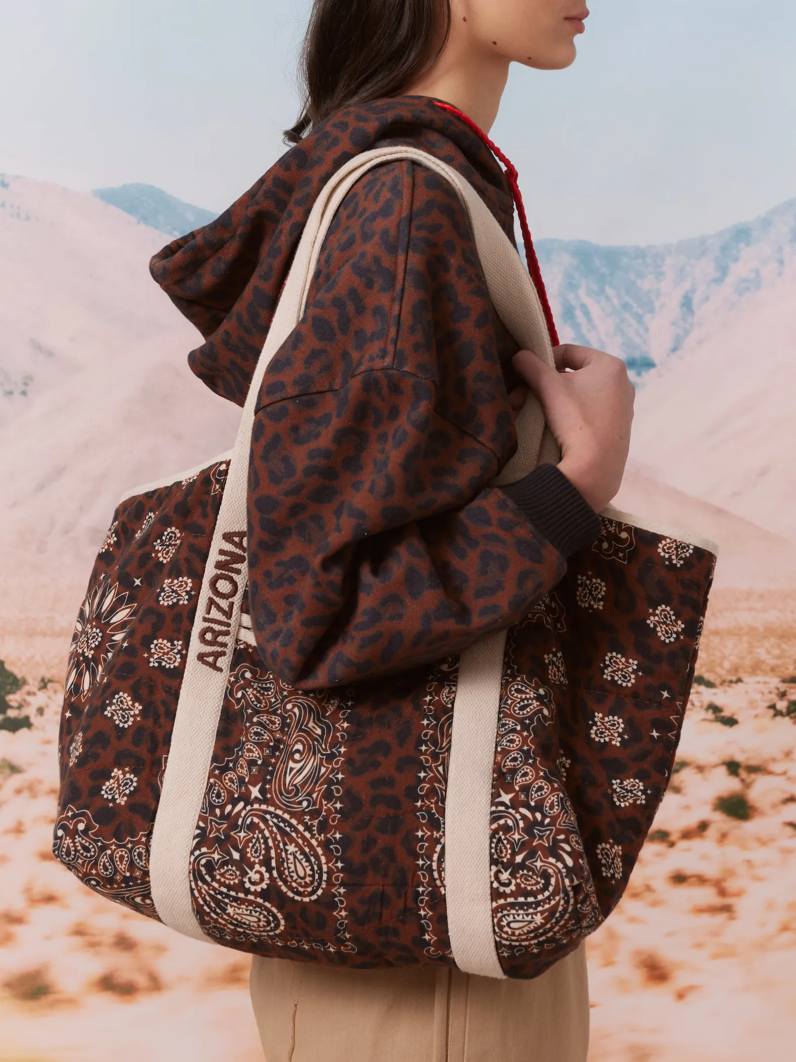 Leopard quilt bag sold by Arizona Love