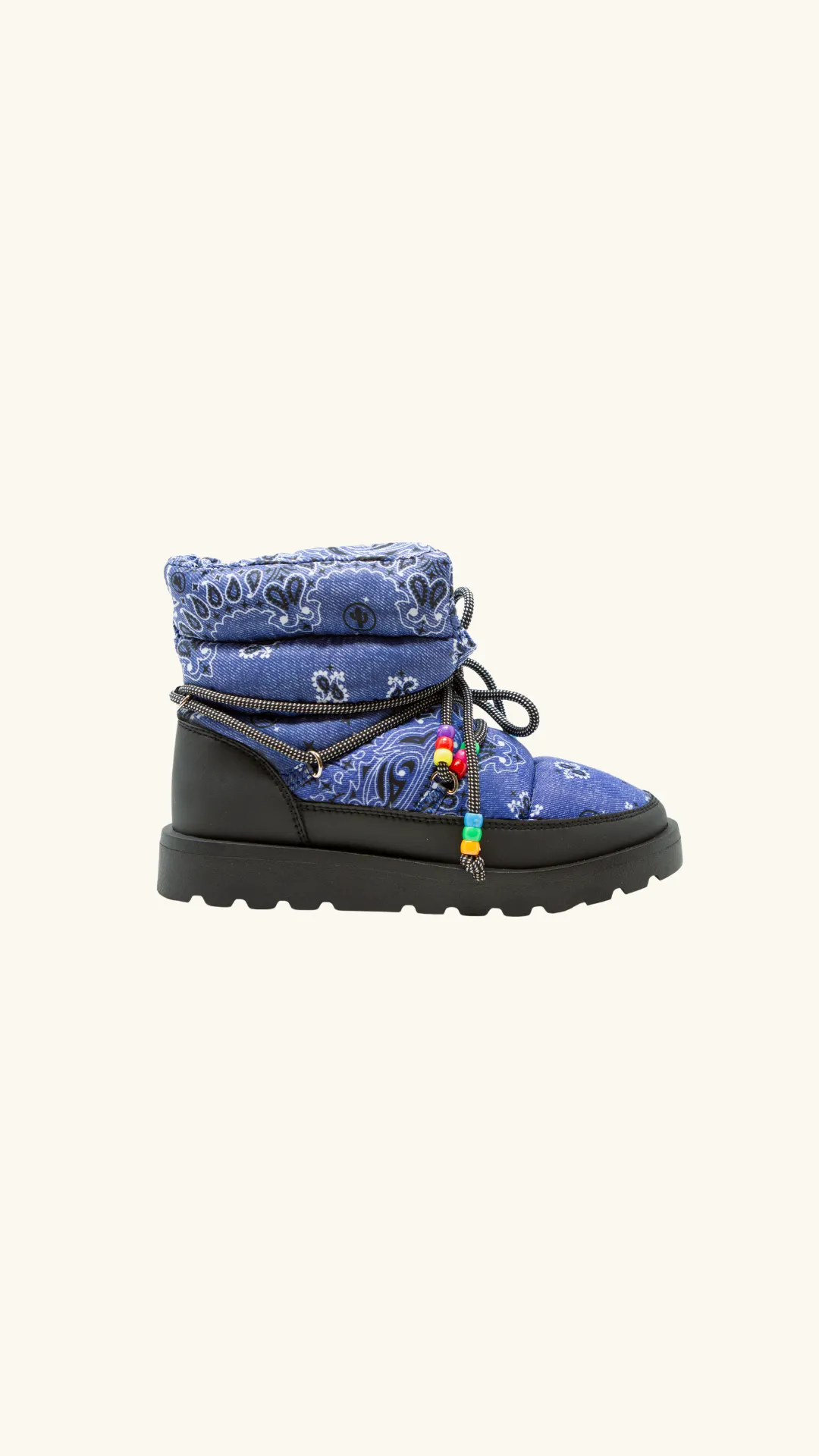 Snow boots indigo sold by Arizona Love