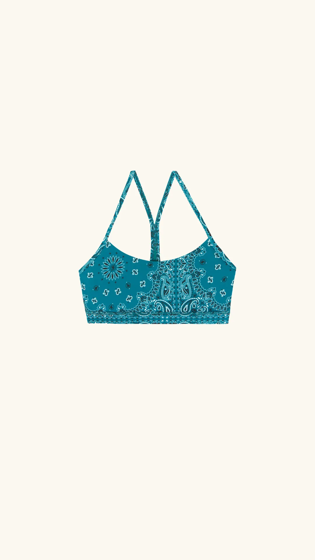 Yoga bra teal bandana sold by Arizona Love
