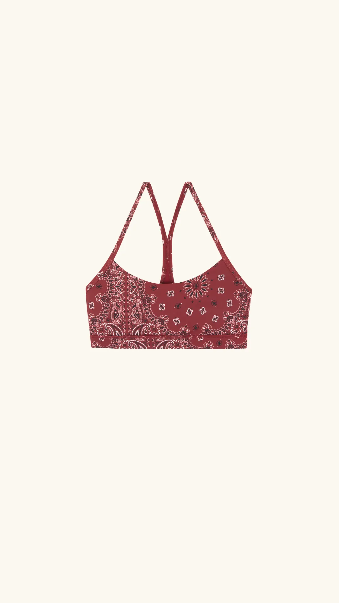Yoga bra burgundy bandana sold by Arizona Love