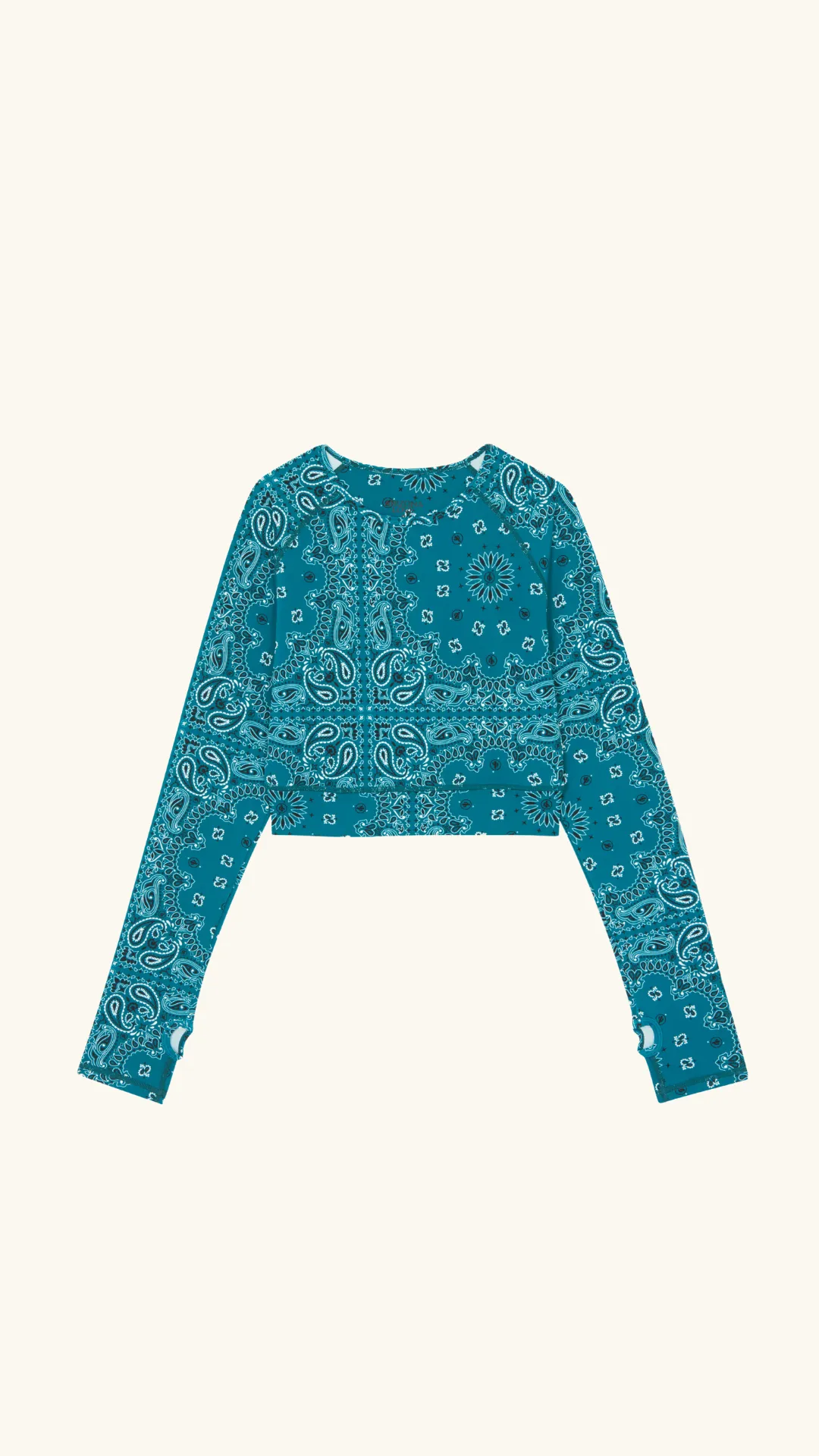 Yoga long sleeve top teal sold by Arizona Love